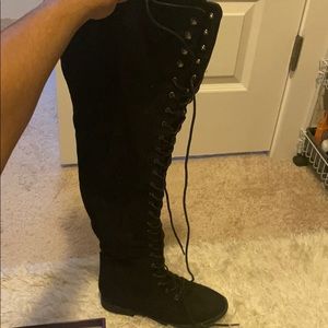 Over The Knee Tie Boots